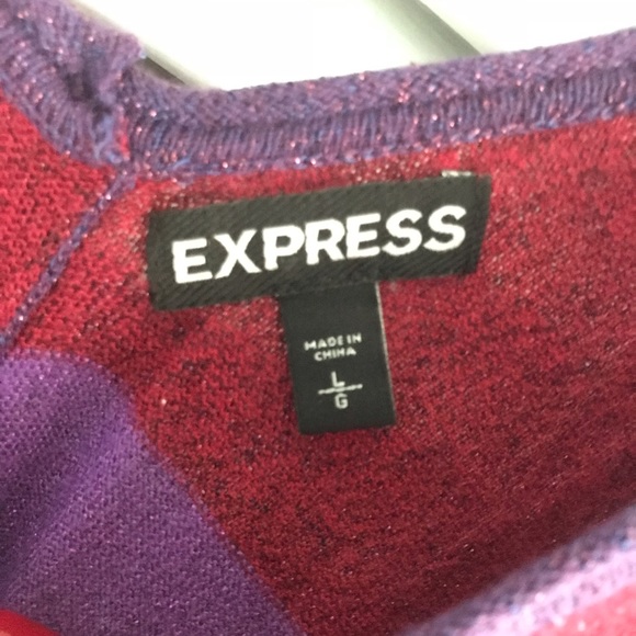 Express Button Up Back Light Weight Sweater Size L - Picture 5 of 8